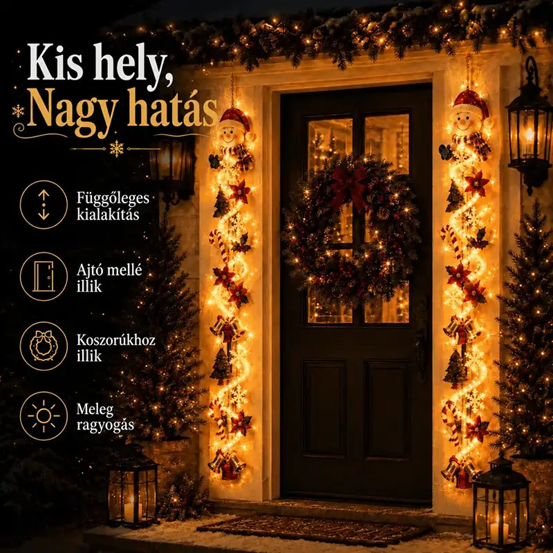 ⏳ UTOLSÓ NAP! 70% kedvezmény – 🎄🎅 MerryCascade™ világító karácsonyi dísz | 6 ünnepi motívum ✨
